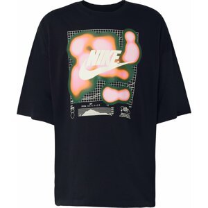 Tričko Nike Sportswear trávově zelená / oranžová / růžová / černá