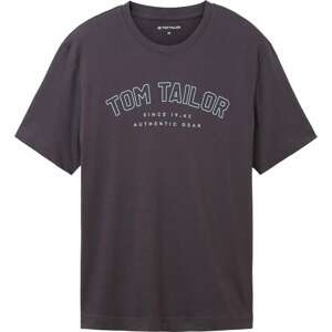 Tričko Tom Tailor tmavě šedá / bílá
