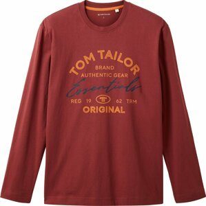 Tričko Tom Tailor námořnická modř / oranžová / tmavě červená