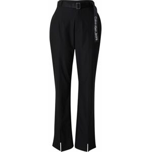 Kalhoty s puky Calvin Klein Jeans černá / bílá
