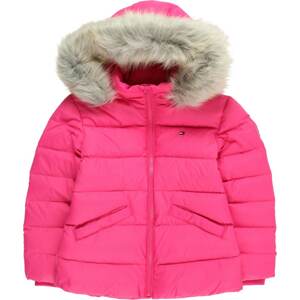 Zimní bunda Tommy Hilfiger námořnická modř / pink / červená / bílá