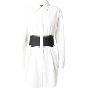 Košilové šaty 'Kugima' HUGO černá / bílá