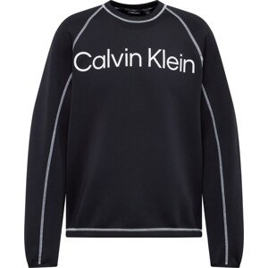 Sportovní mikina Calvin Klein Sport černá / přírodní bílá