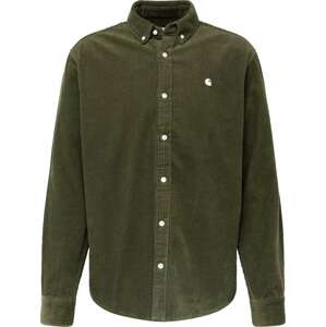 Košile 'Madison' Carhartt WIP tmavě zelená / bílá