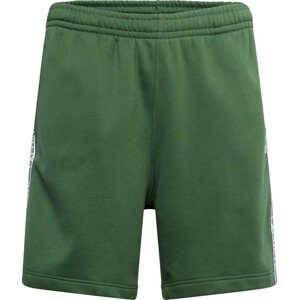 Kalhoty Lacoste zelená / bílá