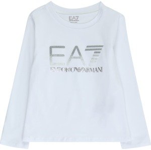 Tričko EA7 Emporio Armani stříbrně šedá / tmavě šedá / offwhite