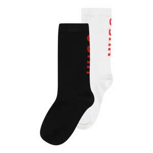 HUGO Ponožky červená / černá / bílá
