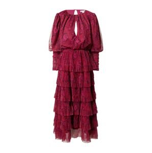 Warehouse Společenské šaty světle růžová / karmínově červené / černá
