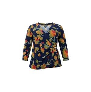 Lauren Ralph Lauren Plus Tričko 'JAINAB' modrá / světlemodrá / olivová / oranžová