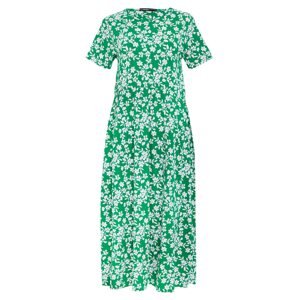 Threadbare Letní šaty 'Danni' trávově zelená / bílá
