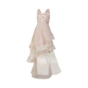 Chi Chi London Koktejlové šaty 'Bestickt' pink / stříbrná
