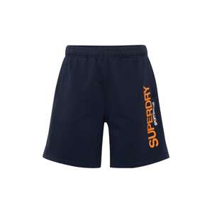 Superdry Kalhoty námořnická modř / oranžová / bílá