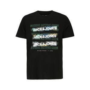 Jack & Jones Plus Tričko světlemodrá / mátová / černá / bílá