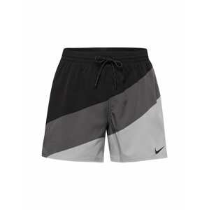 Nike Swim Sportovní plavky světle šedá / tmavě šedá / černá
