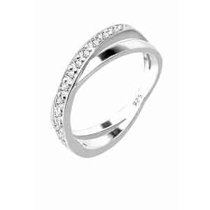 ELLI Prsten  stříbrná / průhledná