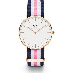 Daniel Wellington Analogové hodinky 'Classic Southampton RG White'  tmavě modrá / zlatá / pink / bílá