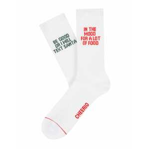 CHEERIO* Ponožky 'Santa Speaking'  mix barev / bílá