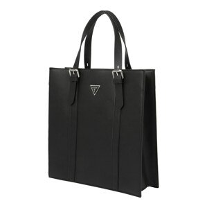 GUESS Nákupní taška  černá / stříbrná