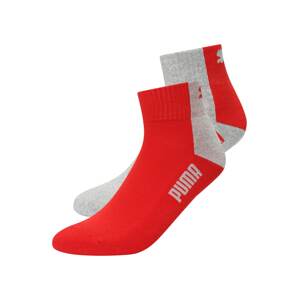 PUMA Sportovní ponožky  šedá / ohnivá červená