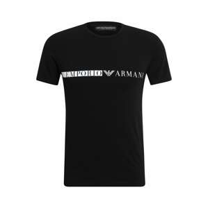 Emporio Armani Tričko  černá / bílá