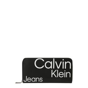 Calvin Klein Jeans Peněženka černá / bílá