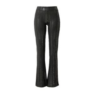 NEON & NYLON Kalhoty 'RICCA' černá / stříbrná