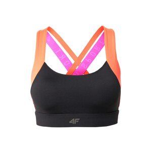 4F Sportovní podprsenka oranžová / pink / černá