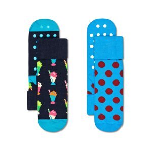 Happy Socks Ponožky nebeská modř / pink / burgundská červeň / černá
