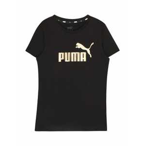 PUMA Funkční tričko  zlatá / černá