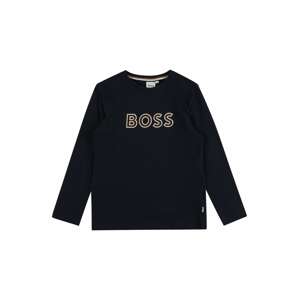 BOSS Kidswear Tričko  námořnická modř / hnědá / bílá