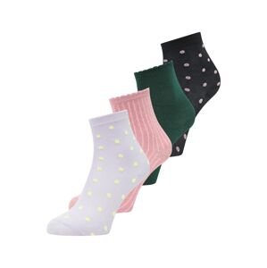 PIECES Ponožky 'ASURA'  smaragdová / světle fialová / starorůžová / černá
