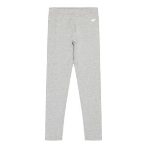 4F Sportovní kalhoty  světle šedá / bílá