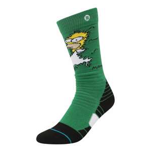 Stance Sportovní ponožky 'HOMER' žlutá / zelená / černá / bílá