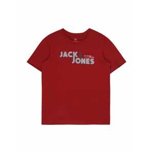 Jack & Jones Junior Tričko 'FRIDAY' modrá / tmavě šedá / bordó / bílá