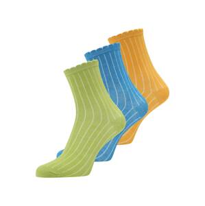 PIECES Ponožky 'STINNA'  modrá / šafrán / zelená