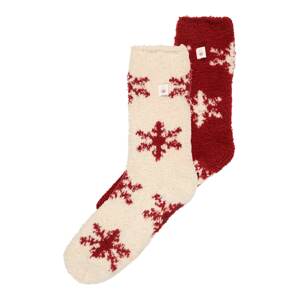 TRIUMPH Ponožky  světle béžová / karmínově červené