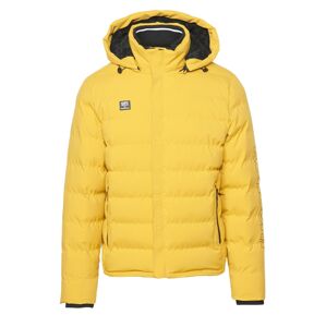 KOROSHI Zimní bunda žlutá / černá / bílá