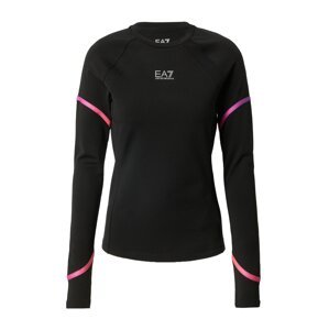 EA7 Emporio Armani Funkční tričko fialová / svítivě růžová / černá
