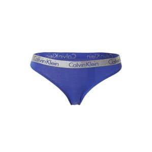 Calvin Klein Underwear Tanga královská modrá / stříbrná