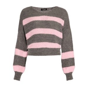 SASSYCLASSY Maxi svetr  šedá / pink