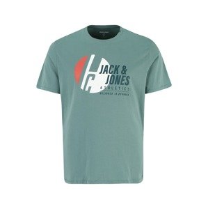 Jack & Jones Plus Tričko 'SPRING' tmavě modrá / nefritová / červená / bílá