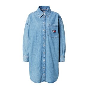 Tommy Jeans Košilové šaty námořnická modř / modrá džínovina / červená / bílá