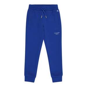 Calvin Klein Jeans Kalhoty  modrá / bílá