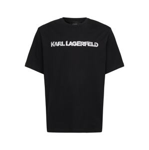 Karl Lagerfeld Tričko  šedá / černá / bílá