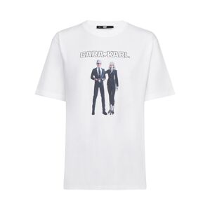 Karl Lagerfeld Tričko béžová / černá / bílá