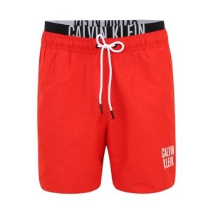 Calvin Klein Swimwear Plavecké šortky světle červená / černá / bílá