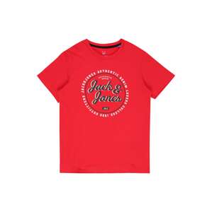 Jack & Jones Junior Tričko 'Andy' červená / černá / bílá