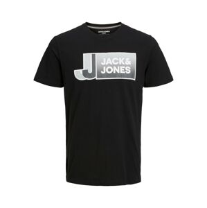 Jack & Jones Plus Tričko šedá / černá / bílá