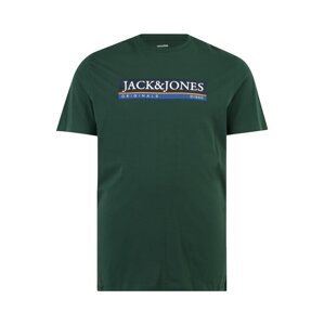 Jack & Jones Plus Tričko 'CODYY' modrá / námořnická modř / tmavě zelená / bílá