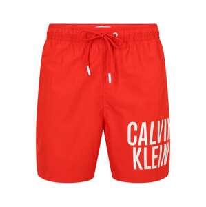 Calvin Klein Underwear Plavecké šortky  oranžově červená / bílá